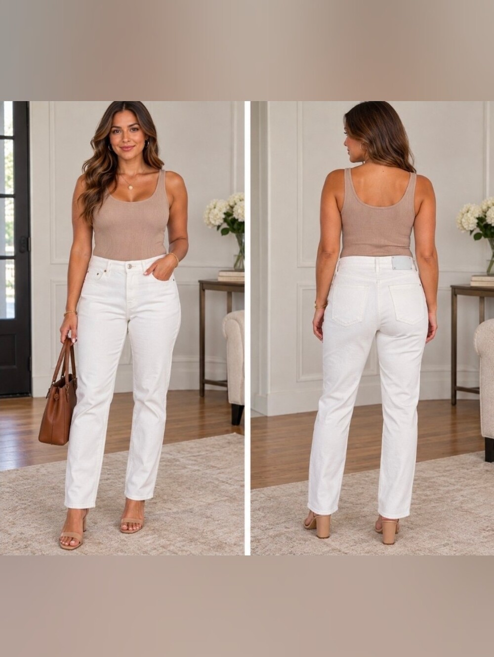 Ralph Lauren Women's White Straight-Leg Jeans 31 NWOT